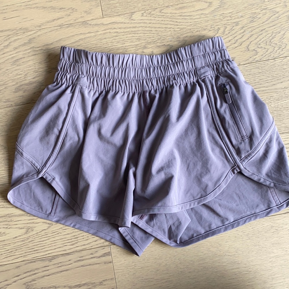 Hotty hot high rise running shorts lavender